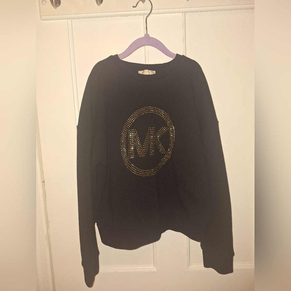Michael Kors Kids Sweatshirt with Gold Rhinestonw Labe